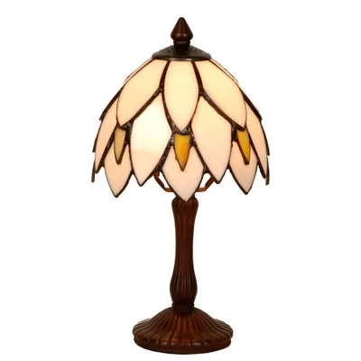 Produktbild von LumiLamp 5LL-963 Tiffany Tischlampe hellglas dunkel 18x34 cm