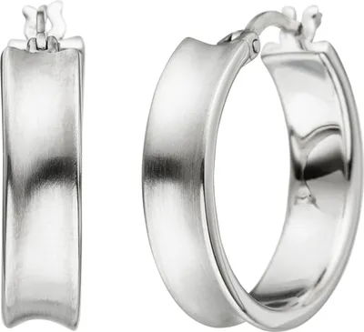 Produktbild von Creolen 925 Sterling Silber matt Ohrringe Silbercreolen Silberohrringe