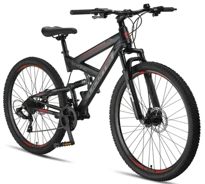 Produktbild von Licorne Bike Strong 2D Premium Mountainbike Shimano,Farbe:Schwarz/Rot;Zoll:29.00