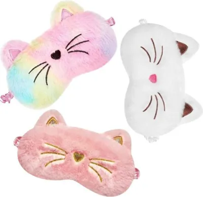 Image de INF Ensemble de Masques de Sommeil Chat - Doux, Confortable, Occultant (3 Pièces)