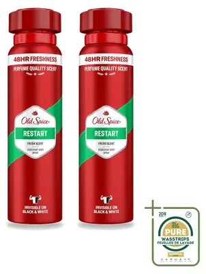 Obrázek produktu pro 2 kusy deodorantu Old Spice Restart ve spreji, objem 150 ml – balení