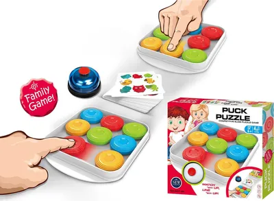 Produktbild von Intelligentes Puck-Puzzle aus Kunststoff, interaktives Multiplayer-Brettspiel, Farbanpassung
