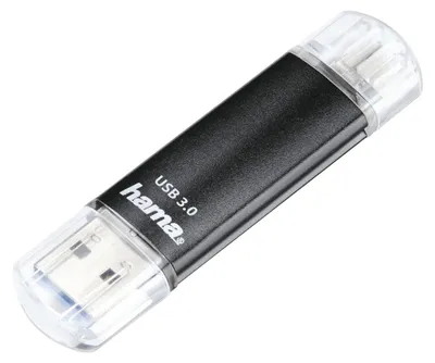 Image de Clé USB "Laeta Twin", USB 3.0, 256GB, 40MB/s, noire
