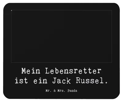 Produktbild von Mr. & Mrs. Panda Mouse Pad Jack Russel Terrier Lebensretter - Schwarz - Geschenk, pc mousepad, Mauspad, laptop, mausteppich