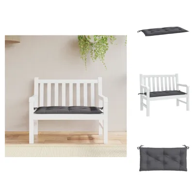 Image de vidaXL Coussin pour banc de jardin, anthracite, 110 x 50 x 7 cm, tissu Oxford -  Coussin d'assise