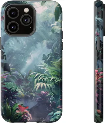 Produktbild von Üppige Tropenlandschaft – Hülle Kompatibel mit iPhone 14 Pro Max