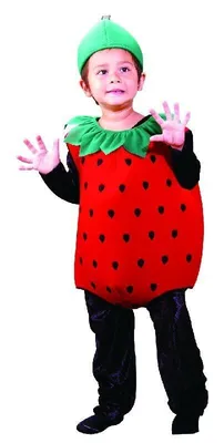 Produktbild von Erdbeerkostüm für Kinder, Größe:86/92
