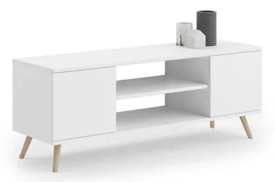 Zdjęcie produktu dla Szafka RTV 135 cm skandynawska biała