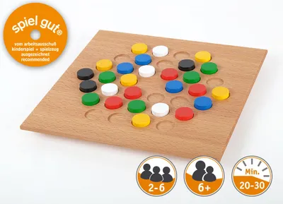 Produktbild von Gerhards 53001506 Spiel Stein im Brett mit Holzscheiben