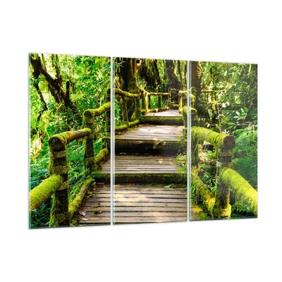 Produktbild von Bilder auf glas - Asien natur park brücke - 105x70cm - Glasbilder - Wandbilder - Kunstdruck - zum Aufhängen bereit - Wanddekoration aus Glas - Glas Bilder - Wandbild auf Glas - GCE105x70-2417