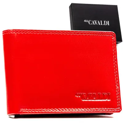 Obrázek produktu pro 4U CAVALDI pouzdro na karty z přírodní kůže červené RFID 11x8 cm