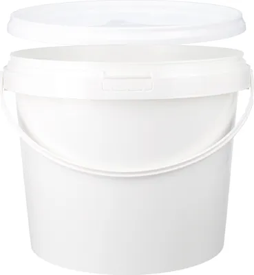 Produktbild von Eimer mit Deckel 4 L | Vorratseimer | Lebensmittelecht Weiß | PP | 50 Stück