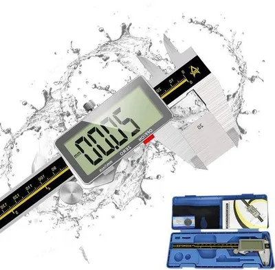 Zdjęcie produktu dla Elektroniczny suwmiarka 150 mm z wyświetlaczem LCD, stal nierdzewna, do użytku profesjonalnego