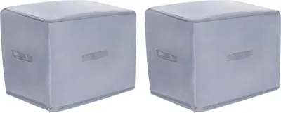 Produktbild von Große Aufbewahrungstaschen 2er-Set - Kleideraufbewahrung mit Griffen - 54x42x30 cm - Twillstoff - Für Decken, Bettdecken, Kissen, Spielzeug - Dunkelgrau