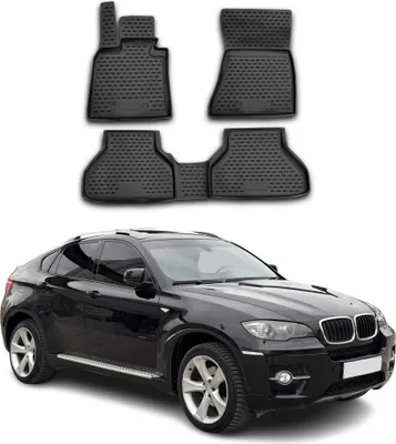 Produktbild von 2007-2014 BMW X6 E71 E72 Fußmatten TPE Schwarz 4 tlg