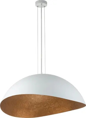Obrázok produktu pre Dekoratívne závesné svietidlo bielo-medené okrúhle nepravidelné tienidlo 48 cm Solaria 1xE27 15W Sigma Lighting