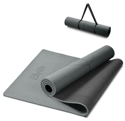 Produktbild von Antirutsch-Yoga-Matte mit Ausrichtungshilfen, umweltfreundlich