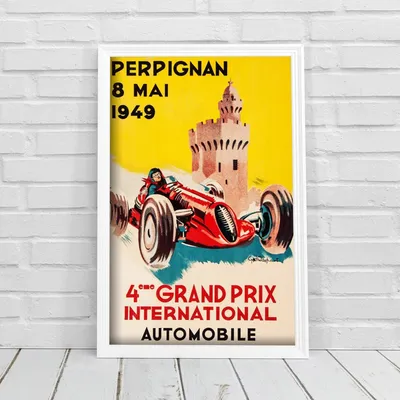 Produktbild von Poster - Canvas - Leinwand - 42 cm x 59,4 cm - Raspaut Perpignan eme Grand Prix