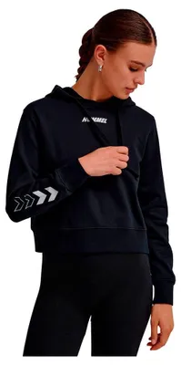 Produktbild von Hummel Hmlelemental Kurzer Hoodie Damen schwarz Gr M