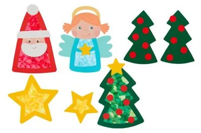 Produktbild von Bastelset - Erstes Kleben Weihnachtsmotive