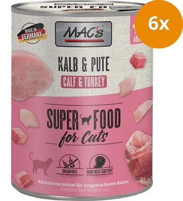 Obrázok produktu pre MAC's 867, Dospelý, Akékoľvek plemeno, Turecko, Teľacie, 800 g, Bez obilnín