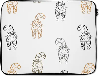 Produktbild von MuchoWow® Laptop Hülle 15 Zoll Muster - Kätzchen - Katze - Pastell - Mädchen - Kinder - Kind Laptoptasche - Laptoptasche - Sleeve - Rundum-Schutz