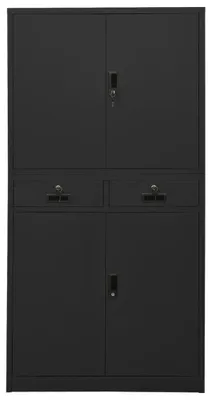 Produktbild von vidaXL Büroschrank Anthrazit 90x40x180 cm Stahl