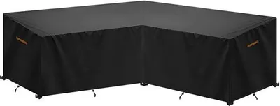 Produktbild von Famanu L-förmige Schutzhülle für Gartenmöbel mit Belüftungsöffnungen - 254 x 254 x 85/80 cm