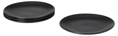 Produktbild von FÄRGKLAR Ikea Teller (4 Stück Set), mattiert dunkelgrau, 26 cm