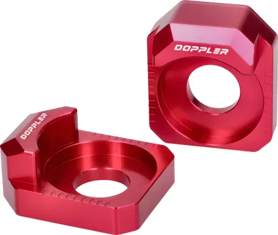 Obrázok produktu pre Sada napínačov reťaze Doppler, červená pre Beta RR 50 s oceľovou kyvnou vidlicou