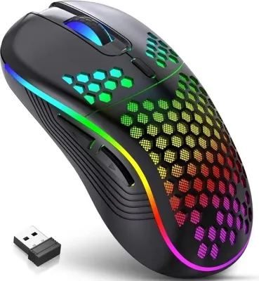 Image de INF Souris de jeu sans fil 2.4G - DPI réglable, Design ergonomique Le noir
