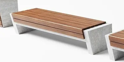 Produktbild von Casa Padrino Parkbank - Stadtbank Braun / Grau 200 cm - Outdoor & Park Möbel