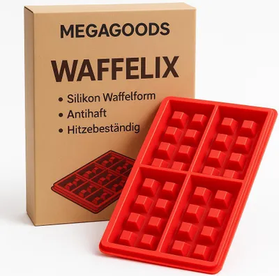 Obrázek produktu pro Silikonová forma na vafle nepřilnavá žáruvzdorná sada forem na pečení CZ.
