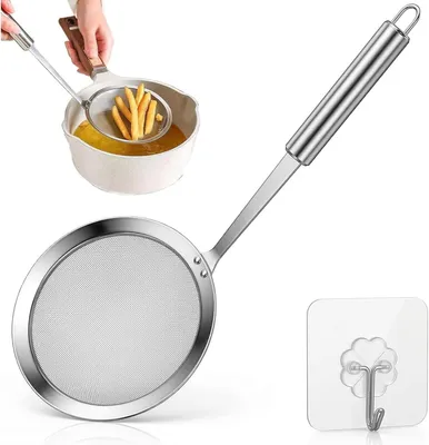 Obrázok produktu pre Sitko z nehrdzavejúcej ocele, jemné sito s 100 okami, 32 cm, odolné voči teplu, kuchynské sitko
