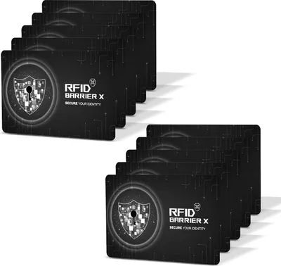 Produktbild von RFID BARRIER X 10x NFC RFID Karte Karten Set RFID & NFC Schutz Blocker Card für EC Kreditkarten Ausweis