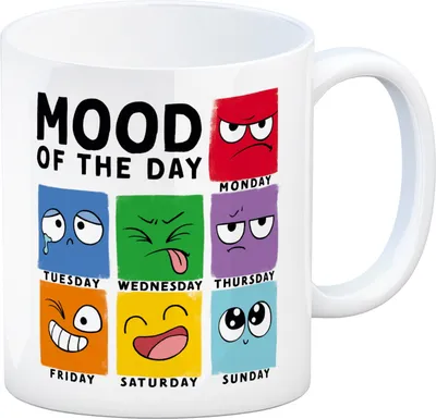 Produktbild von Emotionen Kaffeebecher mit Spruch Mood of the Day