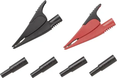 Produktbild von Fluke Sicherheits-Abgreifklemmen-Set Steckanschluss 4 mm CAT III 1000 V, CAT IV 600 V Schwarz, Rot AC285-FTP (4073928)