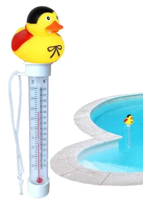 Obrázok produktu pre Teplomer do bazéna – merač teploty vody – monitorovanie kvality vody – plávajúci prístroj – 214 cm – žltý