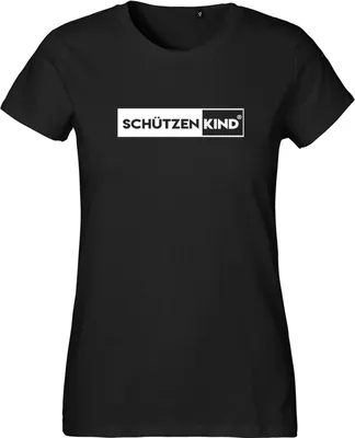 Produktbild von Hellweg Druckerei Shirt Frauen Schützenkind Modern Geschenk T-Shirt Black Größe L Bio Baumwolle Fairtrade Schützenkind Modern Mitbringsel