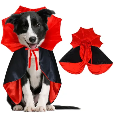 Produktbild von GOYOSWA Halloween-Kostüm für Hunde, Vampir-Umhang, Teufelskostüm für kleine, mit
