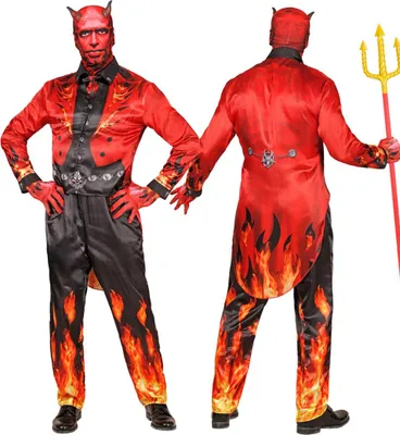Produktbild von 5-teiliges Teufel Sofortkostüm mit Maske & Handschuhe Größe: 2XL