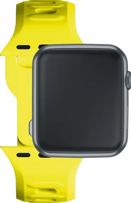 Produktbild von 3MK 5903108565714, Uhrenarmband, Apple, Watch series 1/2/3/4/5/6/7/8/9/SE/Ultra, Silikon, Edelstahl, Gelb, 38/40/41 mm