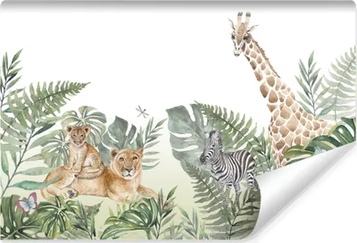 Produktbild von Muralo Vlies Fototapete wilde TIERE tropische Pflanzen Natur 312 cm x 219 cm