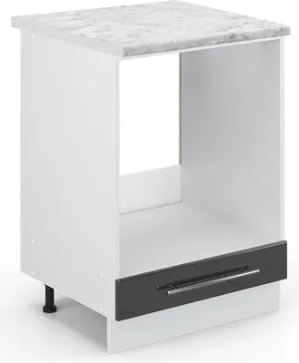 Zdjęcie produktu dla Szafka kuchenna Vicco Fame-Line Antracyt wysoki połysk 60 cm , BP Marmur, Model 46908