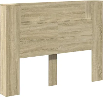 Imagen del producto de Cabecero de almacenamiento con LED Roble Sonoma