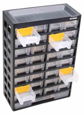 Image de Magasin transparent 33 tiroirs 300 x 135 x 435 mm PVC