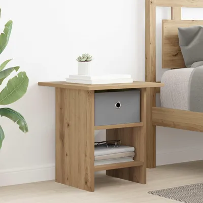 Image de vidaXL Table de chevet en chêne Artisan 41 x 40 x 45 cm, bois d'ingénierie