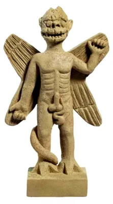 Produktbild von Pazuzu Dämonen Figur sandfarbend 15cm