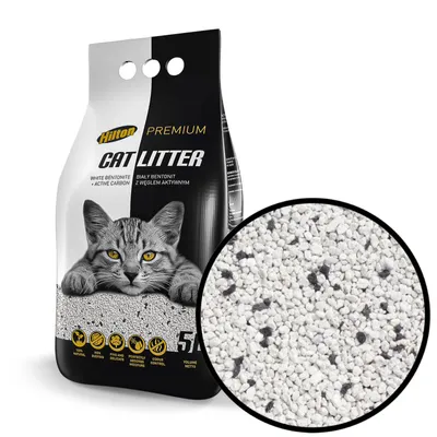 Obrázek produktu pro Hilton Cat Litter Carbon - bentonitová podestýlka s uhlíkem pro kočky 5l