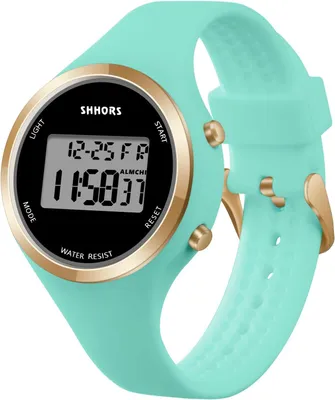 Immagine prodotto di Orologio per le signore orologi digitali cinturino in silicone, con sveglia cronometro luce LED data sportiva elegante ampio angolo casual orologio digitale per ragazzi e ragazze